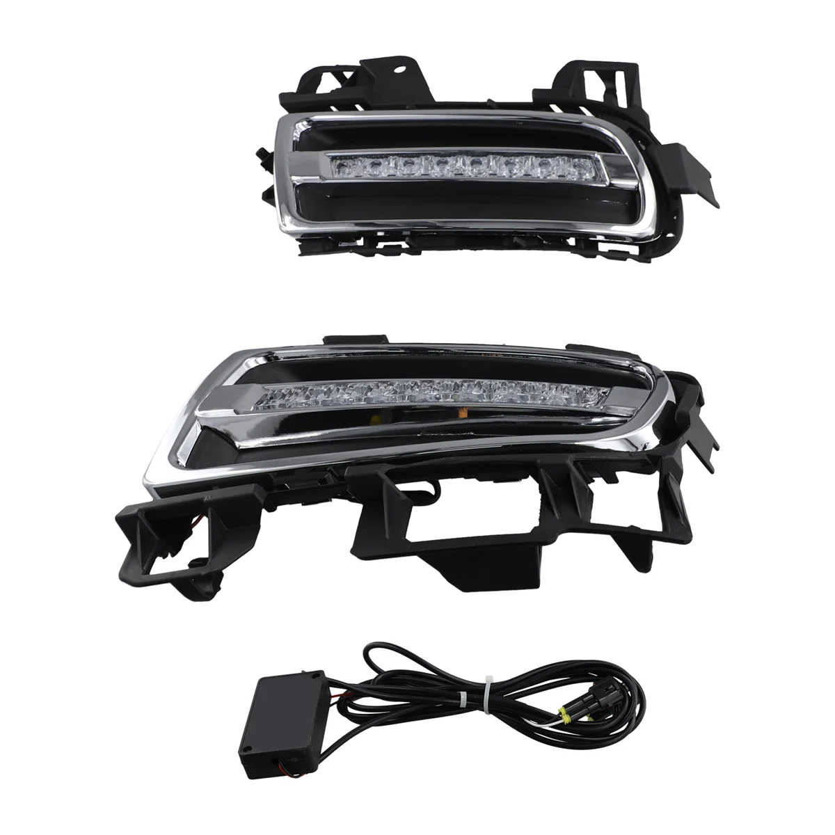 1Pair 12V DRL Daytime Running Lights Fog Lamp Cover Headlight Daylight for Mazda 6 Mazda6 2005-2009