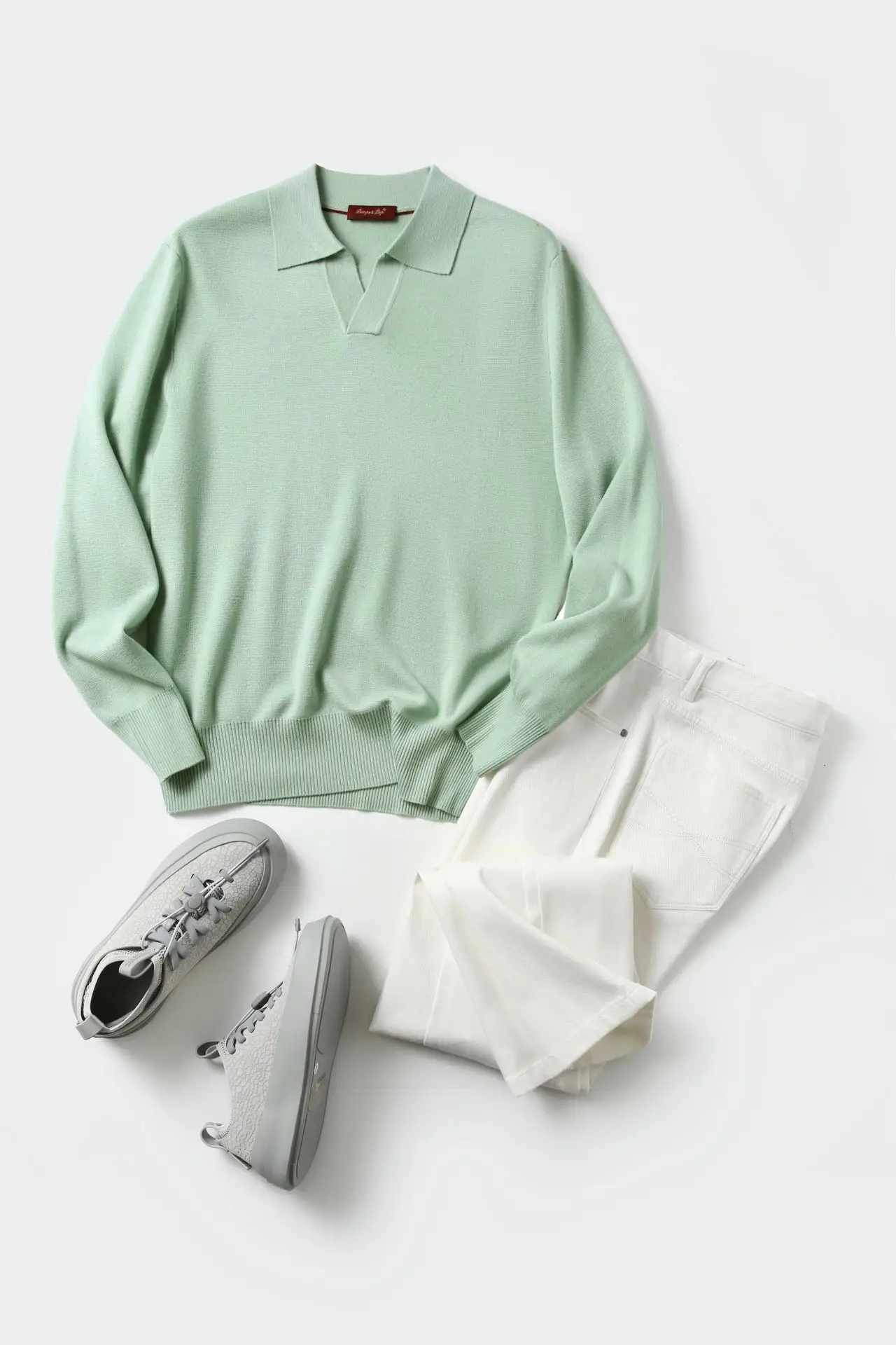 Wool Blend! Men's Fall/Winter Polo Collar Sweater – Premium Knit, Warm, Soft & Skin-Friendly, Perfect for Layering & Work