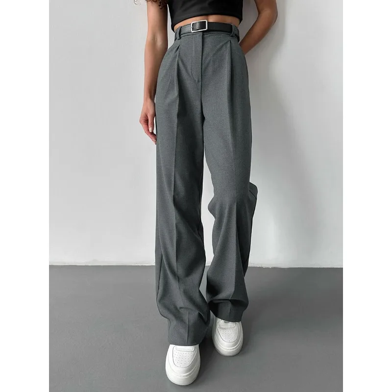 

Suit pants 2026 spring and summer new women's casual temperament commuting loose straight trousers suit pants