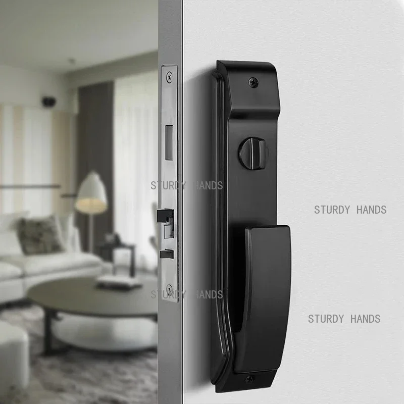 Zinc alloy new sliding door lock bedroom silent and simple home room wooden door handle lock