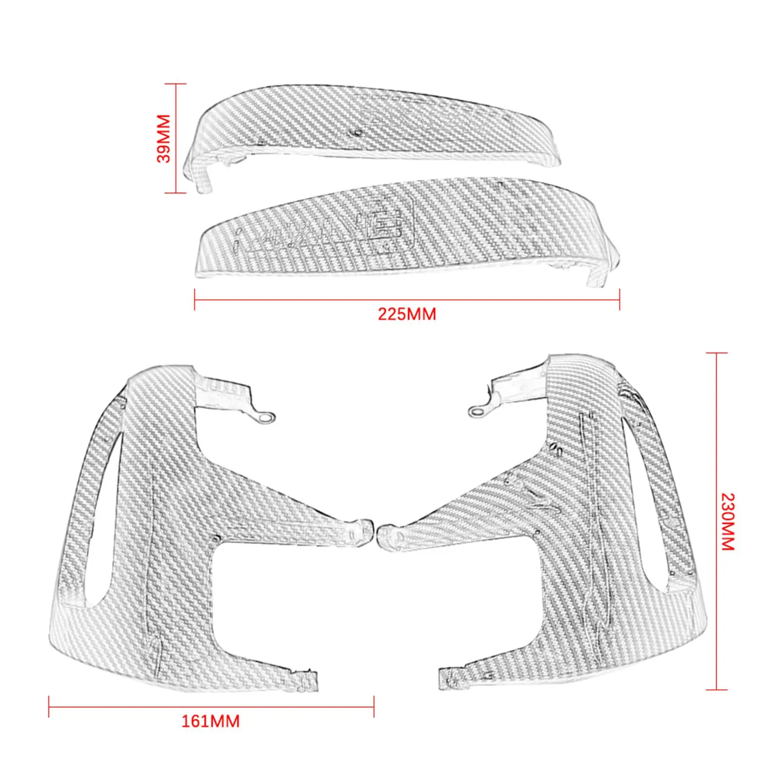 Motorbike Cylinder Cover Black Gray PP Engine Head Guard for BMW R1100RT R1150RT R1100SS