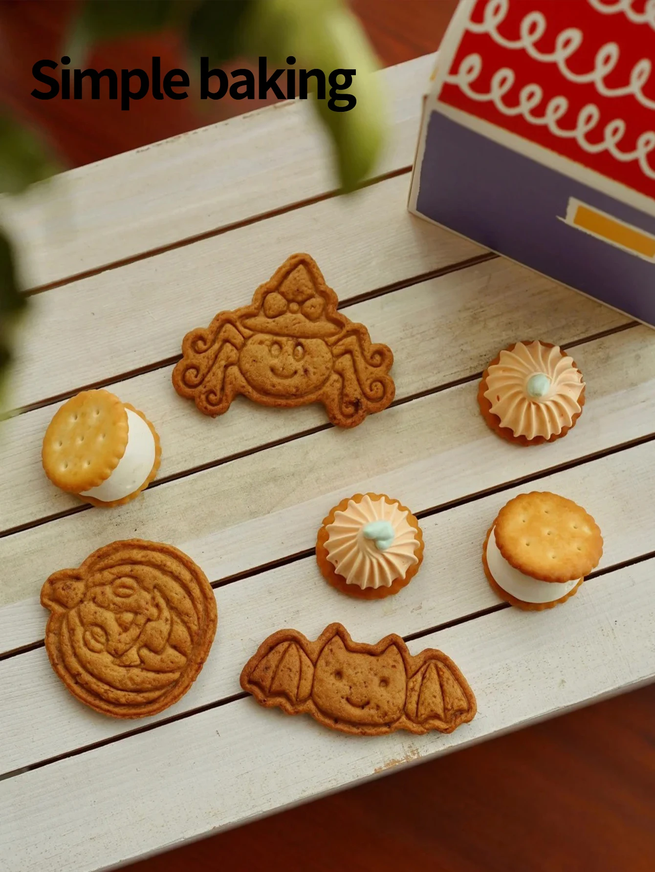 A Halloween-Themed Cookie Mold Set. Multiple Cute Cartoon-Style CharacterCookie Stamps. Cookie Cutters For Party Decoration view 5