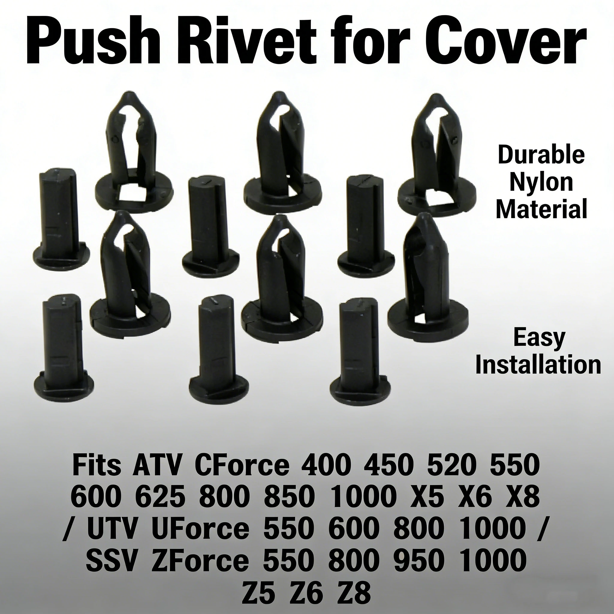 CFmoto 6pc Push Plastic Clamp Compatible With CF Cforce Uforce Zforce 450 500 550 600 625 800 1000 Z5 U6 Z6 Z8 X8 U8 9060-040310