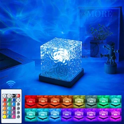 Ocean Wave Projector Light 16 Colors Midnight Aura Aurora Glow Lamp Home Office Bar Restaurant Underwater Projector Night Light