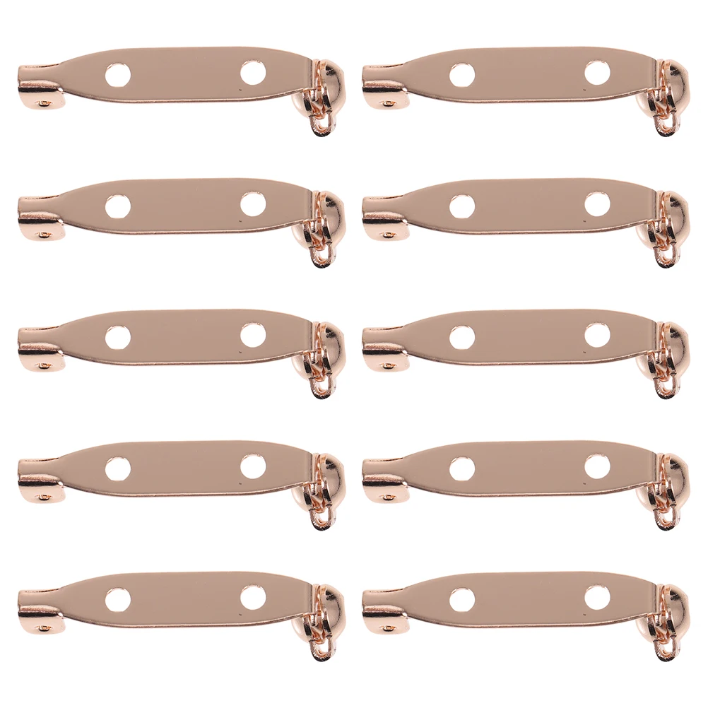 

10 Pcs Brooch Accessories Pin Locking Backs Lapel Safety Badge Golden Replacement for Crafting