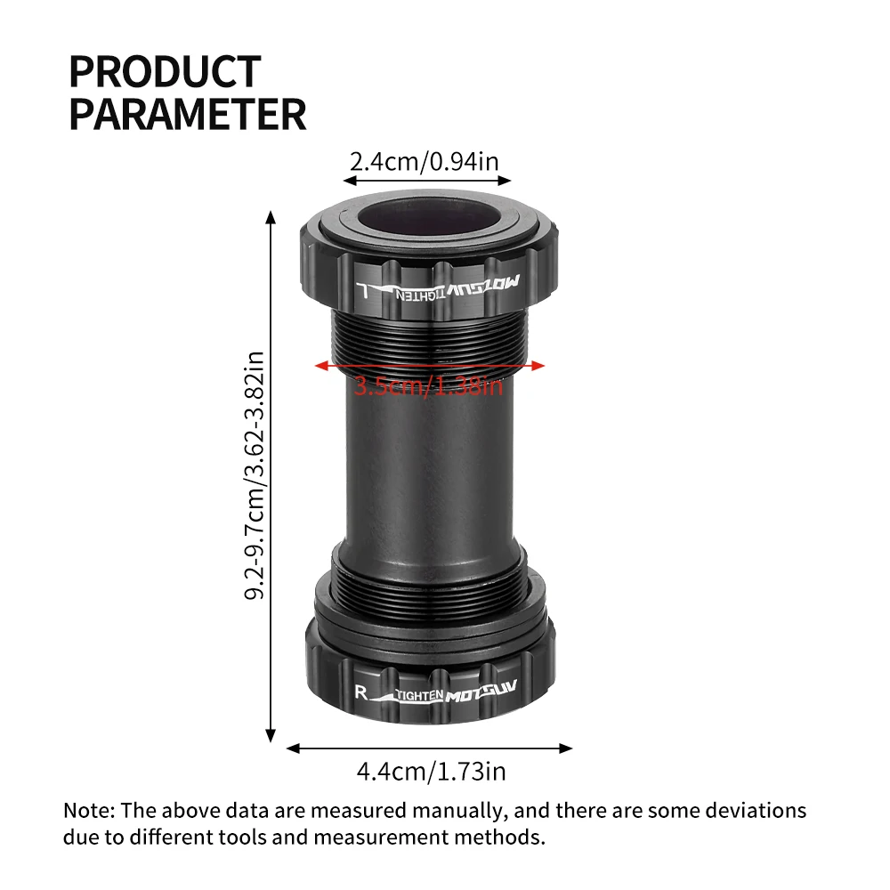 MOTSUV Bottom Bracket 68/73mm Bicycle Axis MTB Road Cycling Bottom Bracket Waterproof CNC Aluminum Alloy BB Crank Set Axis Parts