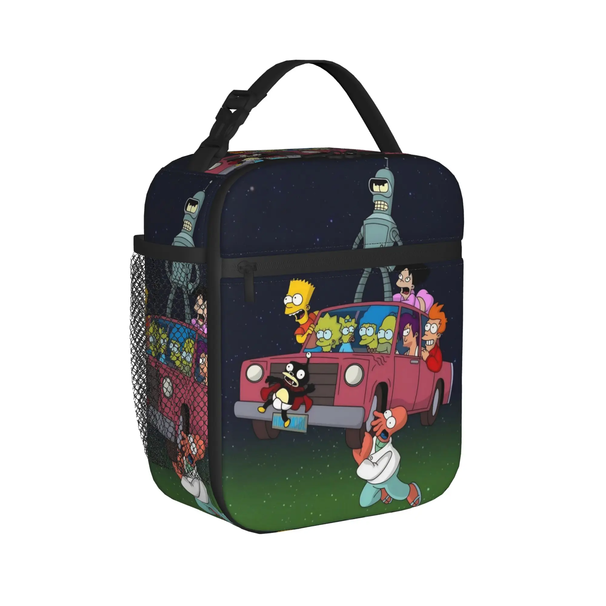Insulated Lunch Boxes Futuramaed Benders Cartoon Comic Merch  Food Box Multifunction Cooler Thermal Bento Box For Picnic