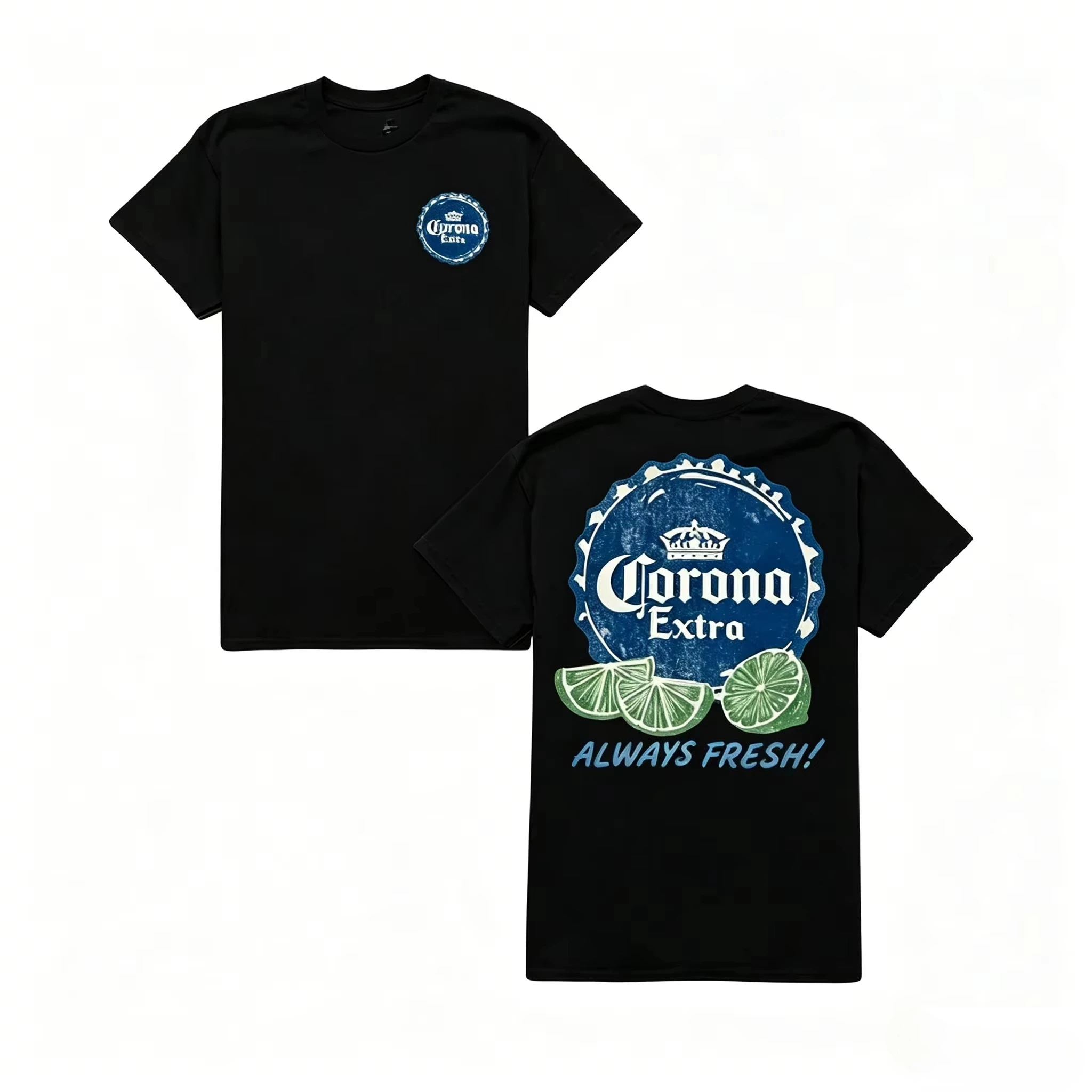 2026 Vintage Bottle Cap Lime Fruit Graphic T-Shirt Oversized for Kids Adults, Distressed Print Casual Short Sleeve Tops