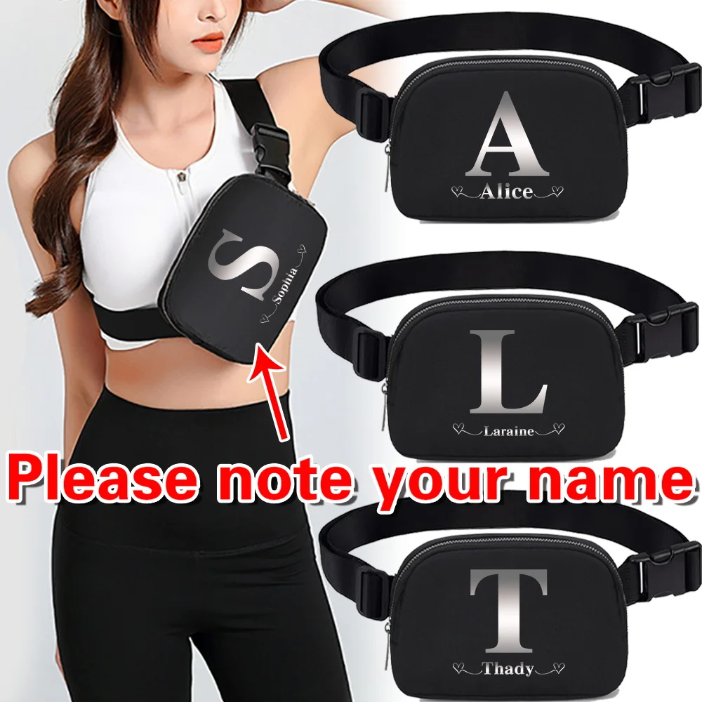 

Personalized Customized Name Storage Waist Packs Outdoor Sports Wallet Multi Pocket Women's Crossbody Bags Custom Products