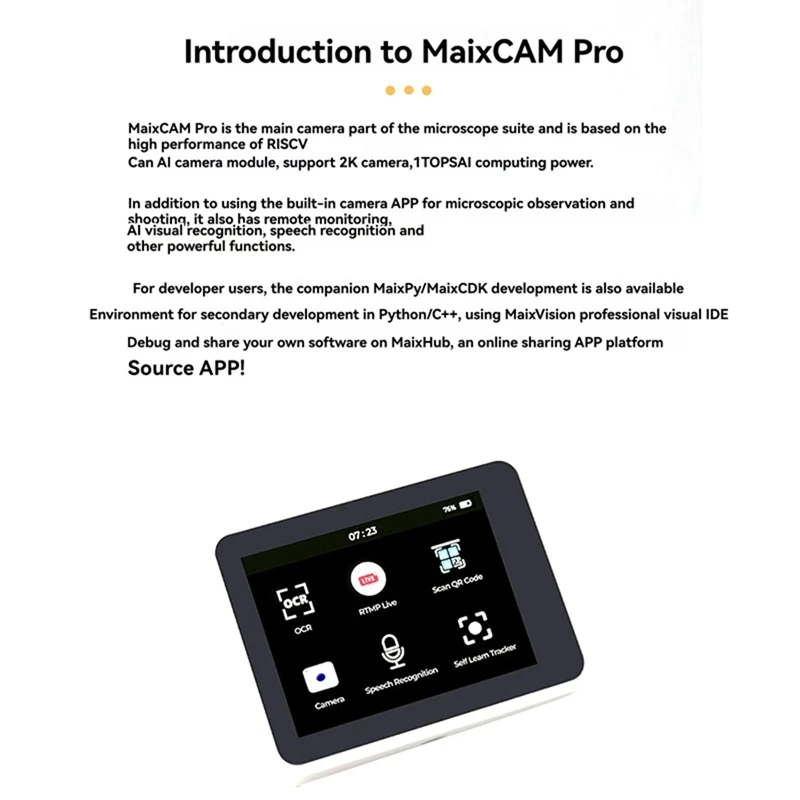 Maixcam Pro Microscoop Kit voor Sipeed Maixcam Open Source AI Development Board Draagbare DIY digitale microscoop