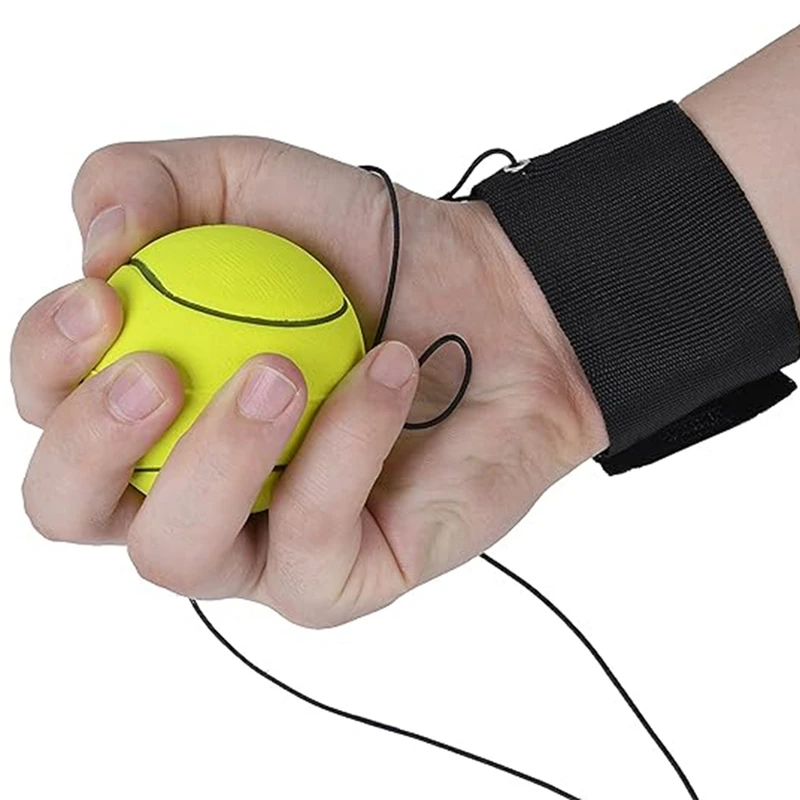 Bouncy Ball Hand Bouncy Wrist Elastic Wrist Balls Hover Soccer Wristband Toys For Wrist Line Balls Kids Outside Toys