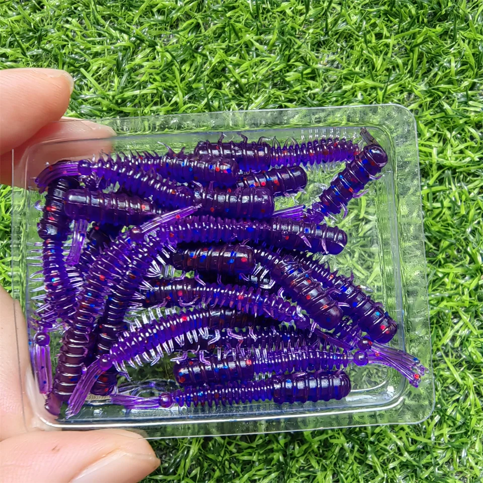 Nieuwe 20PCS Nieuwe Mini Zachte Vissen Lokken 0.45g/45mm Ocean Rock Lokken Bass Zachte Vis Swimbait kunstaas Visgerei