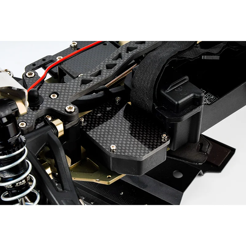Conjunto de módulo eletrônico de fibra de carbono, capa para 1/7 1/8 arrma typhon kraton mojave talionbig rock, peças de atualização de caminhão e carro