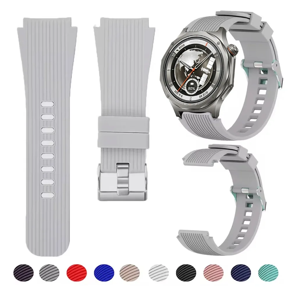 22 mm Silikonarmband für OPPO Watch X3, bequemes Armband-Ersatzband für Amazfit Balance 2/Active Max Huawei Watch 5 46 mm