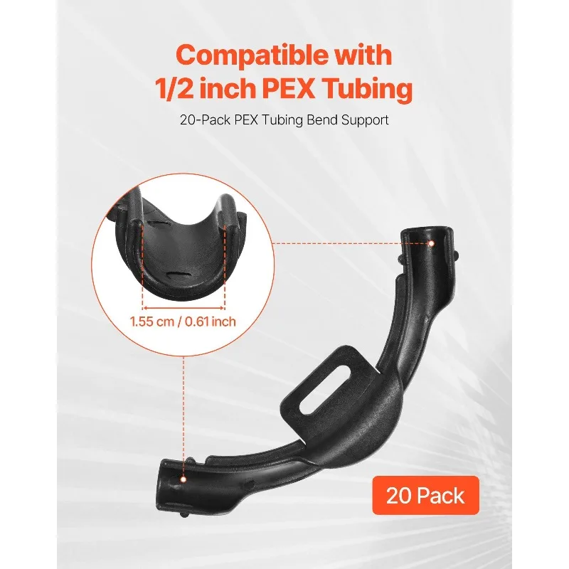 Supporto per piegatura tubi PEX Tubi PEX da 1/2" Supporto per curvatura a gomito a 90 gradi 20 pezzi