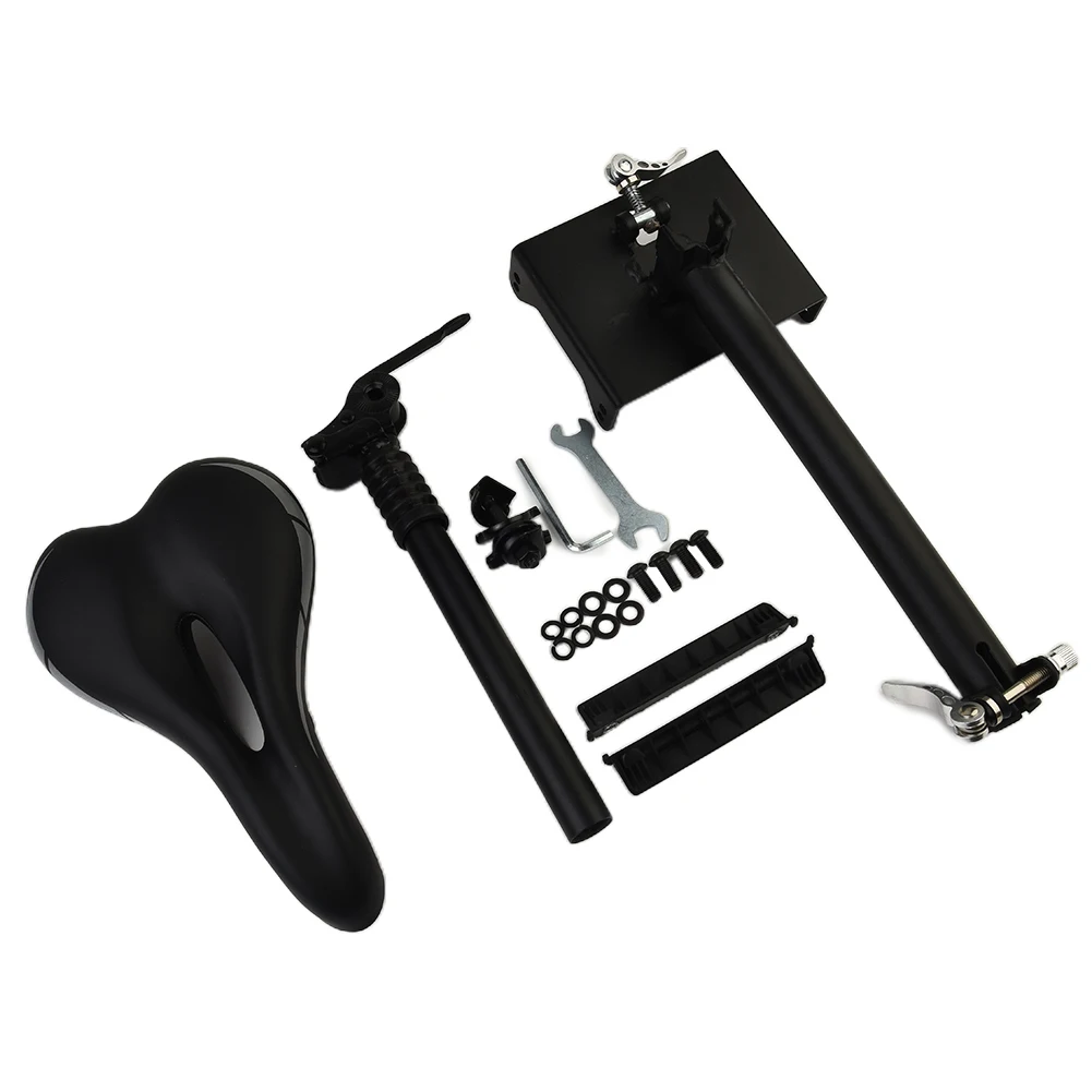 Seat Saddle Cushion Foldable W/ Bracket W/ Seat Tube Black Parts Replacement Saddle Useful For Ninebot ES1 ES2