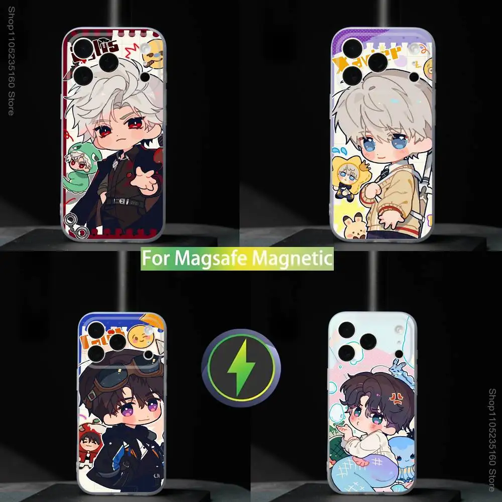 

L-Love And D-Deepspace Sylus For iPhone 11,12,13,14,15,16,17,Pro,Max,Plus,Mini,SE4,E Phone Case Magnetic For Magsafe Wireless