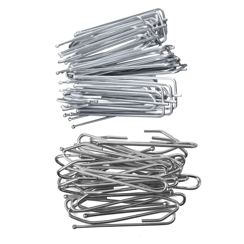 40 Pcs Window Treatment Metal Pleat Drapes Curtain Hooks - Silver Tone, 20 Pcs 4 Prongs Pinch & Single Pinch