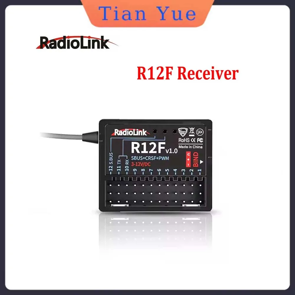 

Radiolink R12F 12-канальный 2,4G радиоуправляемый приемник для гусеничного дрифта, телеметрии дальнего действия, передача напряжения автомобиля