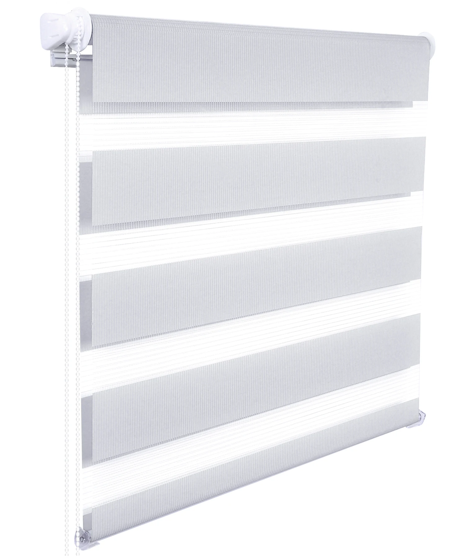WOLTU – Stores à double rouleau gris zèbre, occultants, sans perçage, translucides, pour porte, fenêtre, chambre, salon, maison