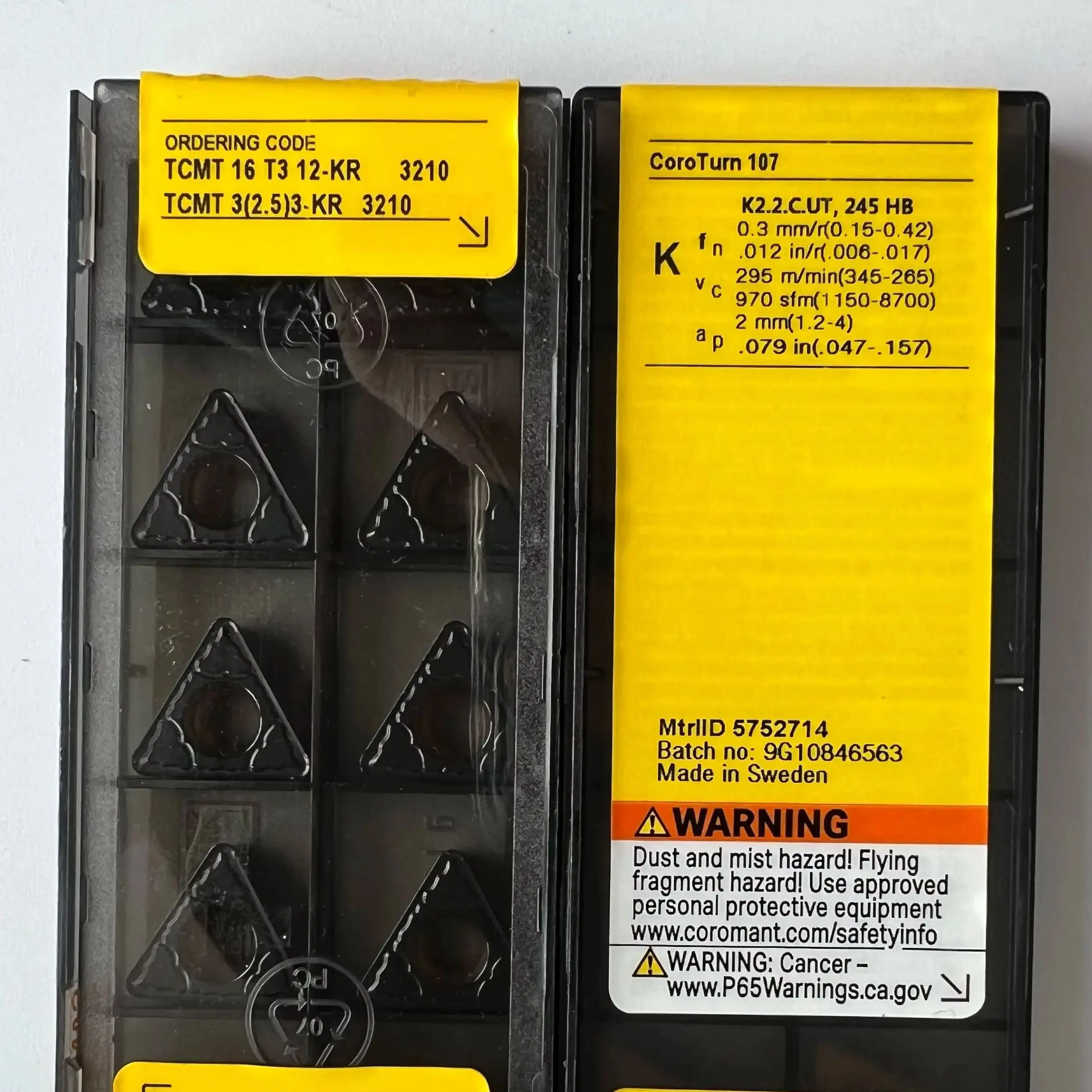 

Hard alloy cutting blades TCMT16T312-KR 3210