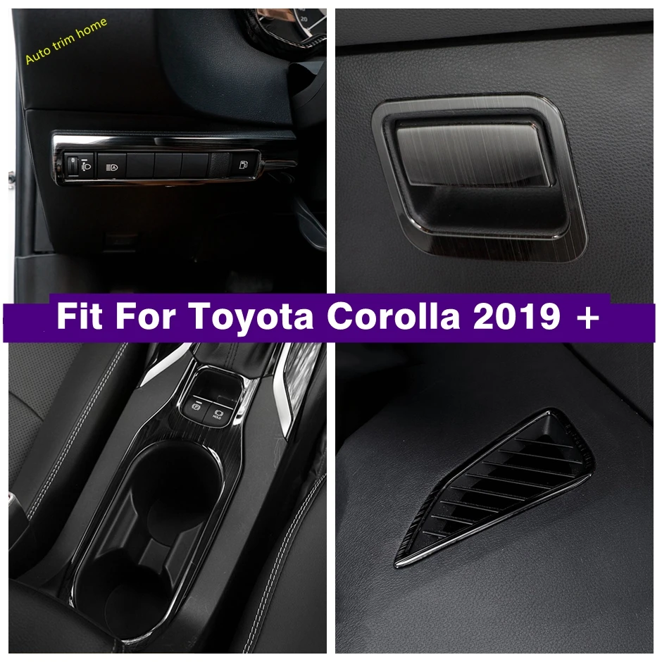 

Copilot Glove Storage Box Head Light Lamp Control Panel Water Cup Holder Cover Trim For Toyota Corolla 2019 - 2025 Accessories