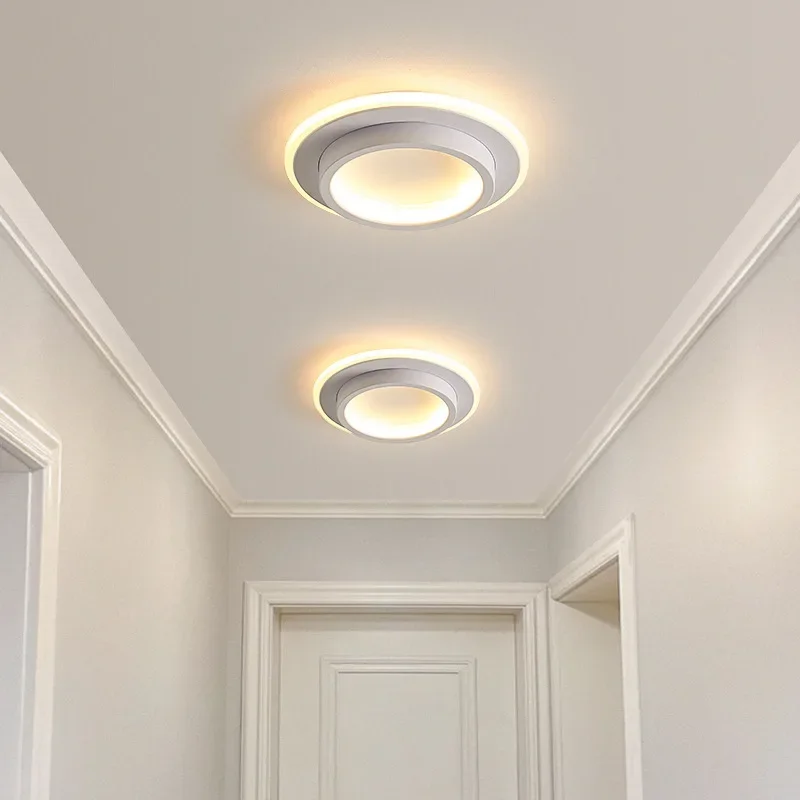 Modern Led Lights Ceiling Chandelier Interior Living Room Home Decoration Aisle Corridor Minimalist Round Light Ceiling Lamp