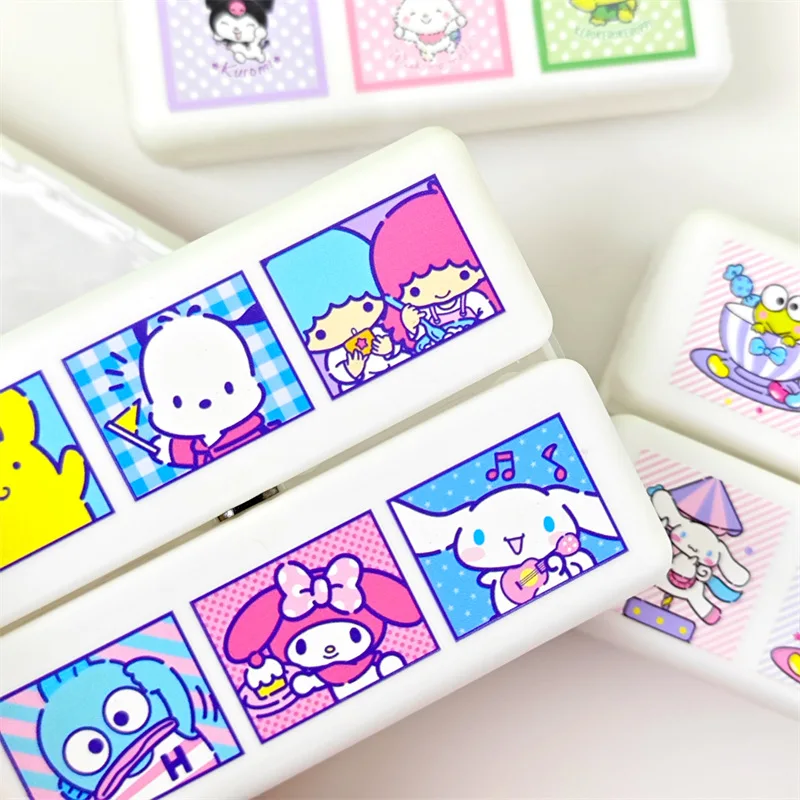 Sanrio Kawaii Medicine Box Cinnamoroll Hello Kitty Cartoon Cute Dustproof Drug Classification Packaging Storage Box Girls Gifts