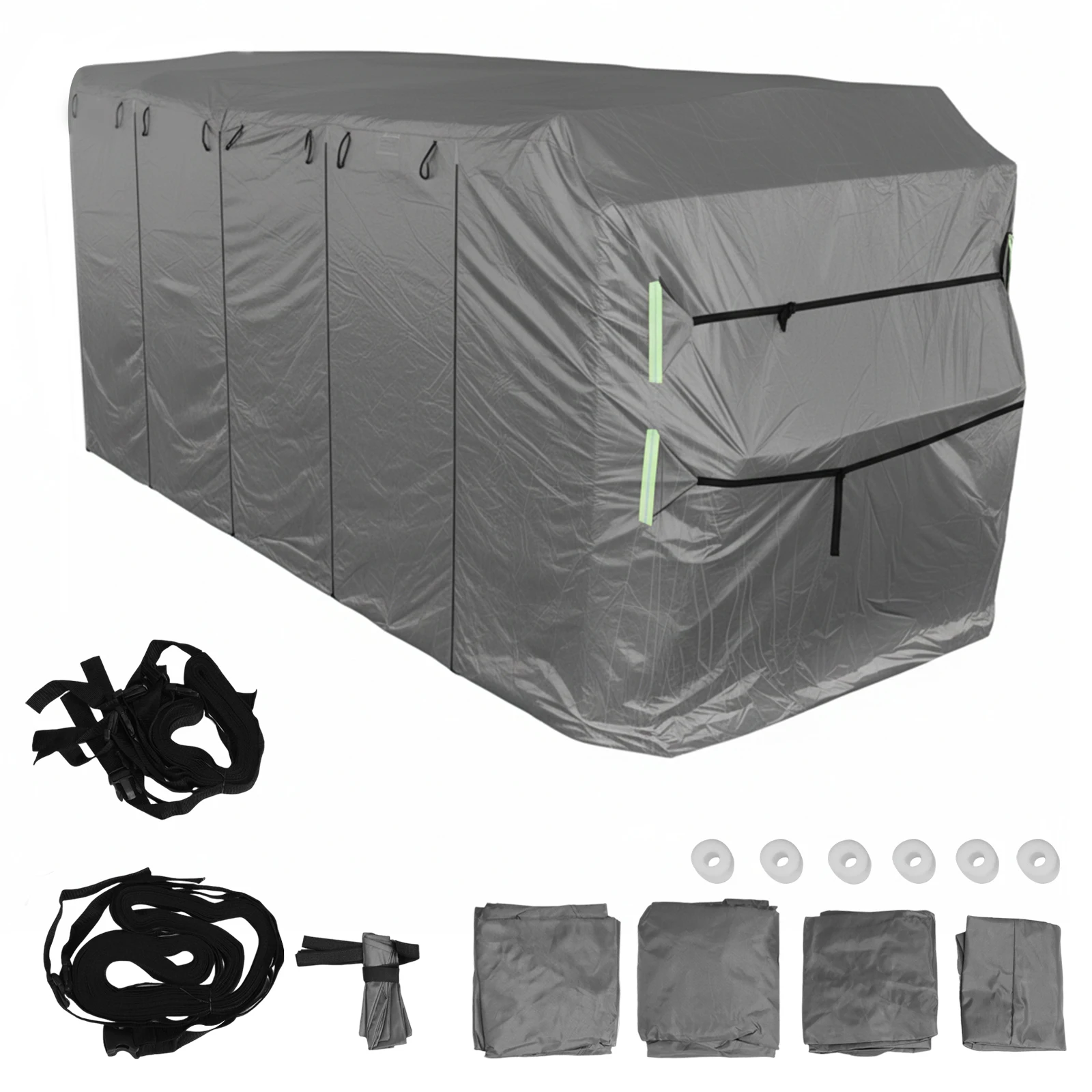 غطاء RV مقاوم للماء 420D غطاء حماية من قماش أكسفورد RV للحماية من أشعة الشمس مقاوم للماء لجميع الأحوال الجوية #4