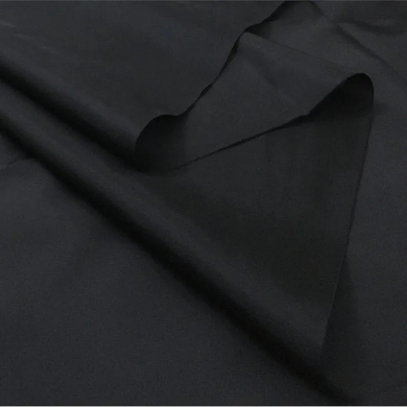 3/5/10m Black Fabric, Polyester Solid Color Black Cloth, Crafts Costumes Decorations Taffeta Fabric, Bag Clothing Lining Fabrics