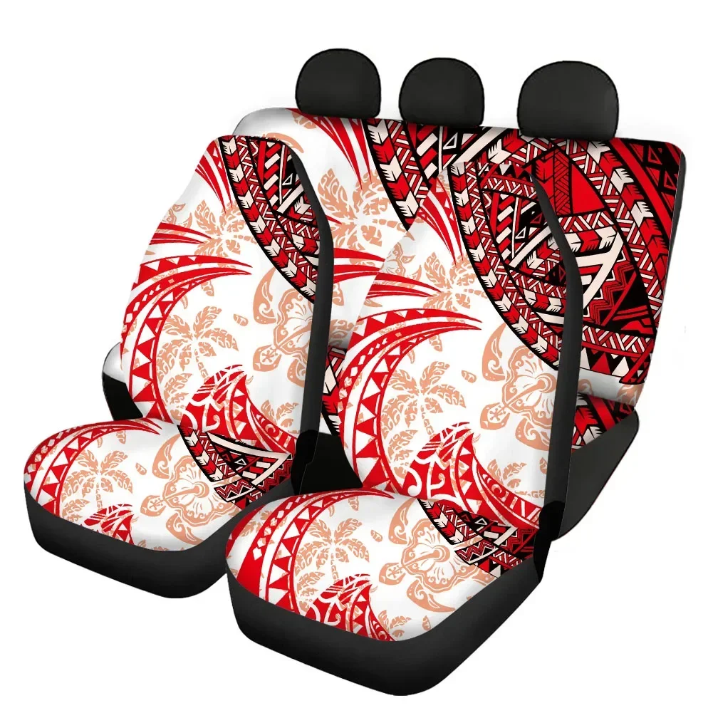 Tribal Design Polynesian Front and Back Car Seat Covers for Women Men Sedan Truck Washable Vehicle Seat Protector