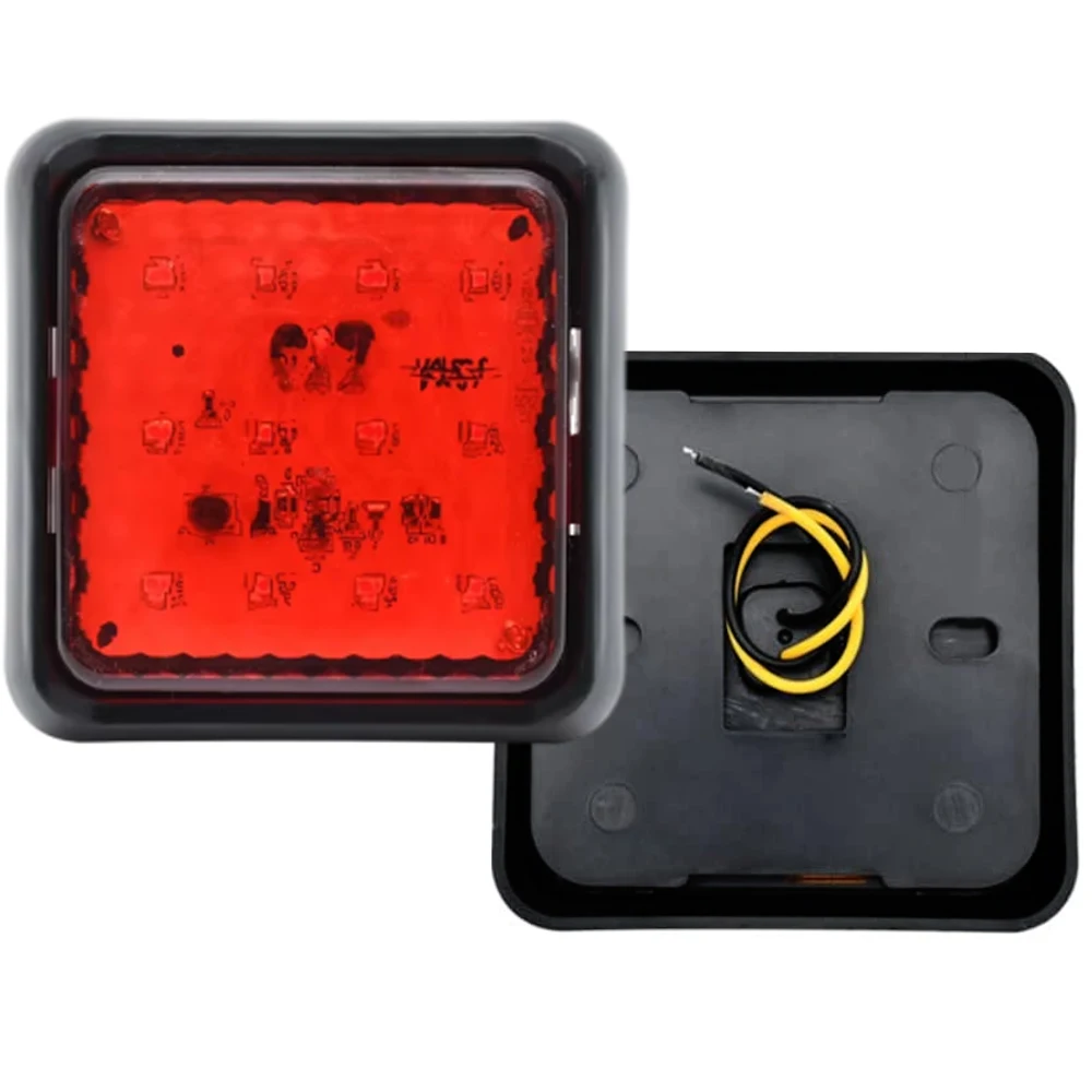 2pcs12-24V amber light /white light /red light 12 LED taillights brake signal lights fit for cars, trucks, trailers, and trucks