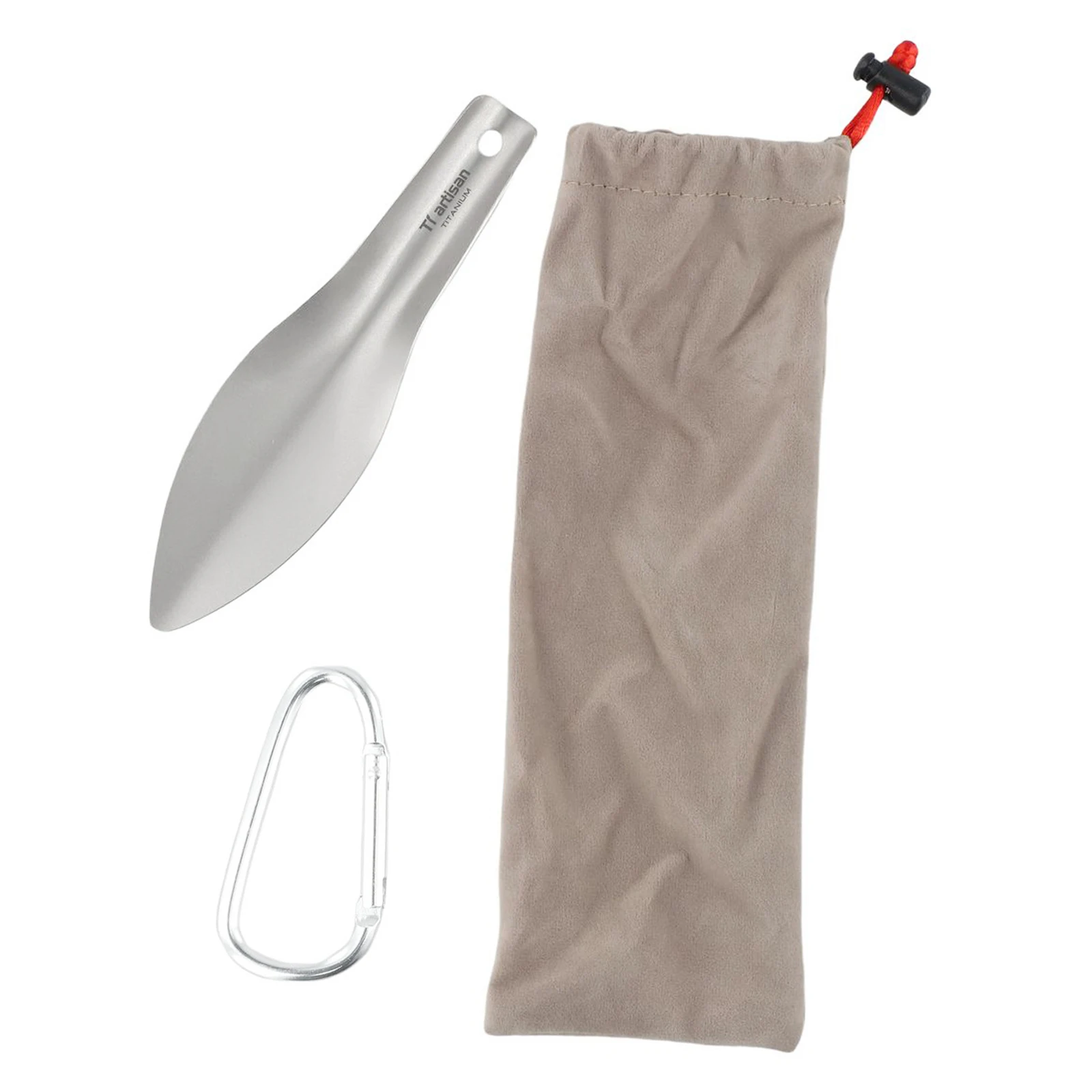 

Backpacking Trowel Titanium Shovel Lightweight Titanium With Storage Sack Hand Shovel For Outdoor Camping Picnic