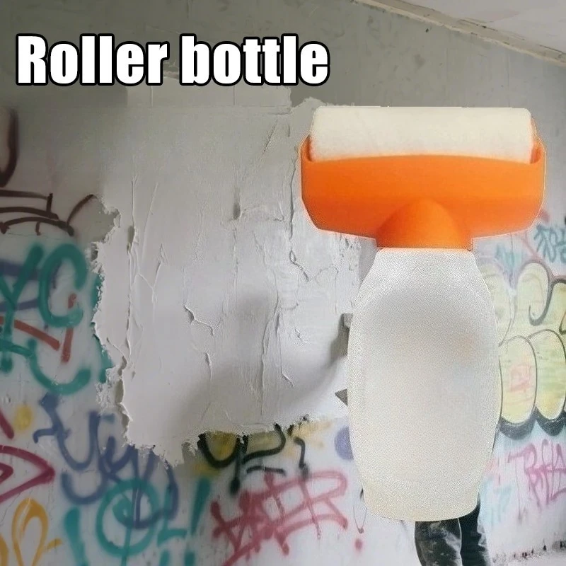 Reusable Putty Paste Roller Brush Wall Repair Renovation Tool with Refillable Container No Putty Included