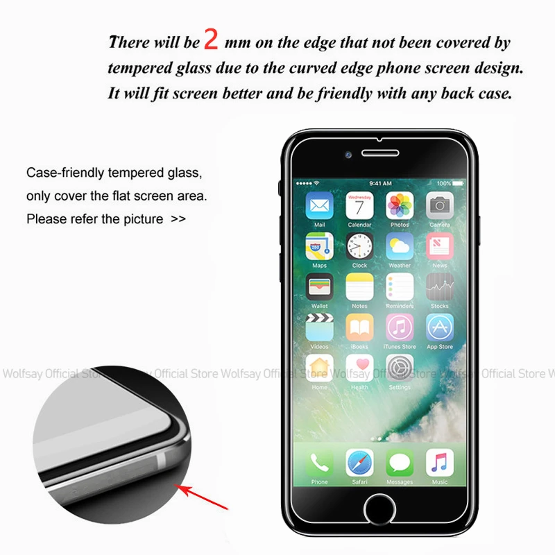 2/4PCS For iPhone 7 Screen Protector Tempered Glass For Apple iPhone 7 8 SE 2020 SE 2022 Full Glue Screen Glass For iPhone 7