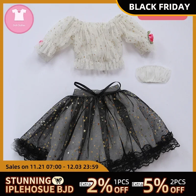 BJD SD Doll Clothes 1/4 or 1/3 Braces Skirt Lace Dress Strapless For Minifee or MSD Body  YF4-136 Doll Accessories