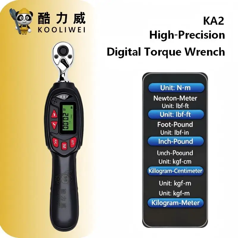 KOOLIWEI KA2 Series Short Digital Torque Wrench 1/4