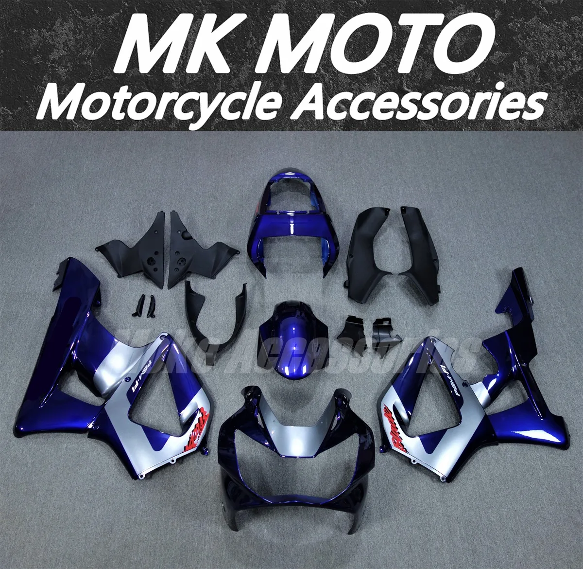 

Motorcycle Fairings Kit Fit For Cbr900rr 929 2000-2001 Bodywork Set High Quality Abs Injection New Blue Silver