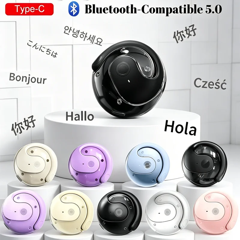 Intelligent Real-time Translation Earbuds Global 144 Languages Wireless BT Translation Earphones Waterproof Smart Voice Earbuds