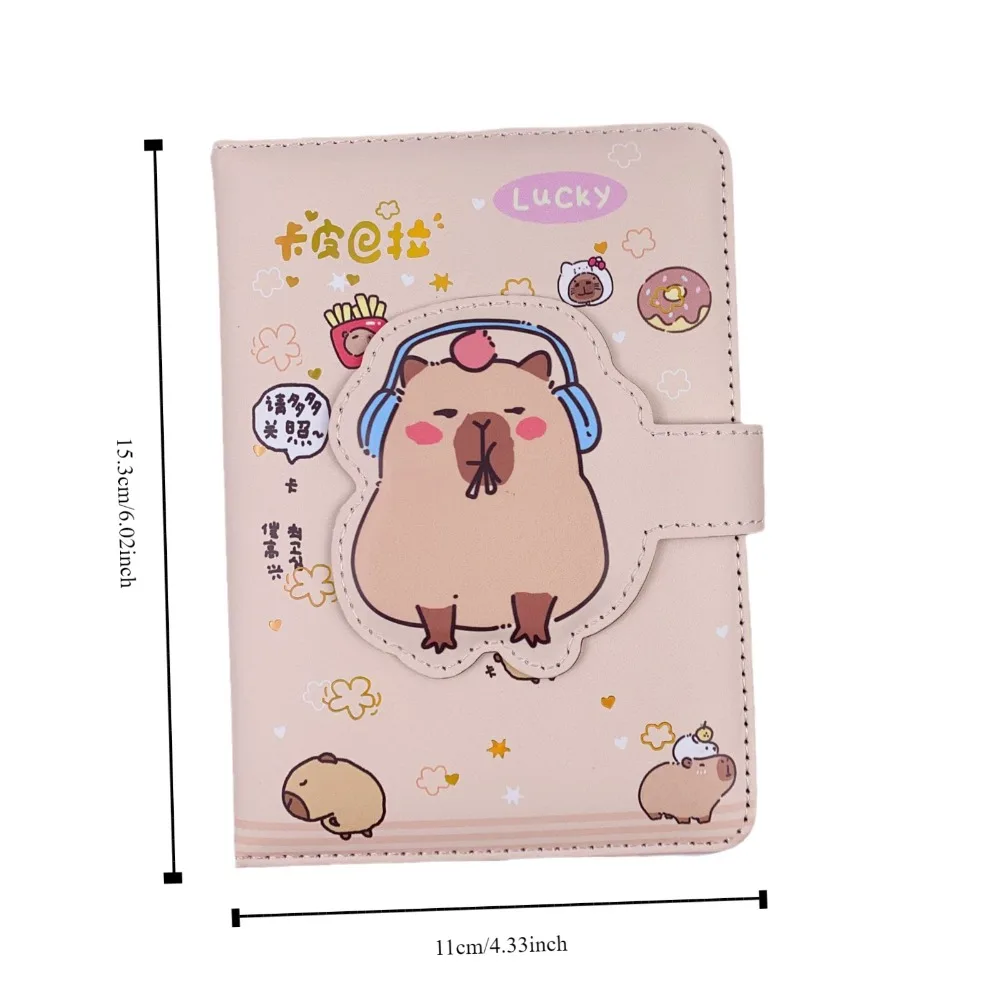 Capybara Kawaii Ballpoint Pen Set, Papelaria bonito dos desenhos animados, Estudante Crianças Gel Pen, Caixa De Presente De Aniversário