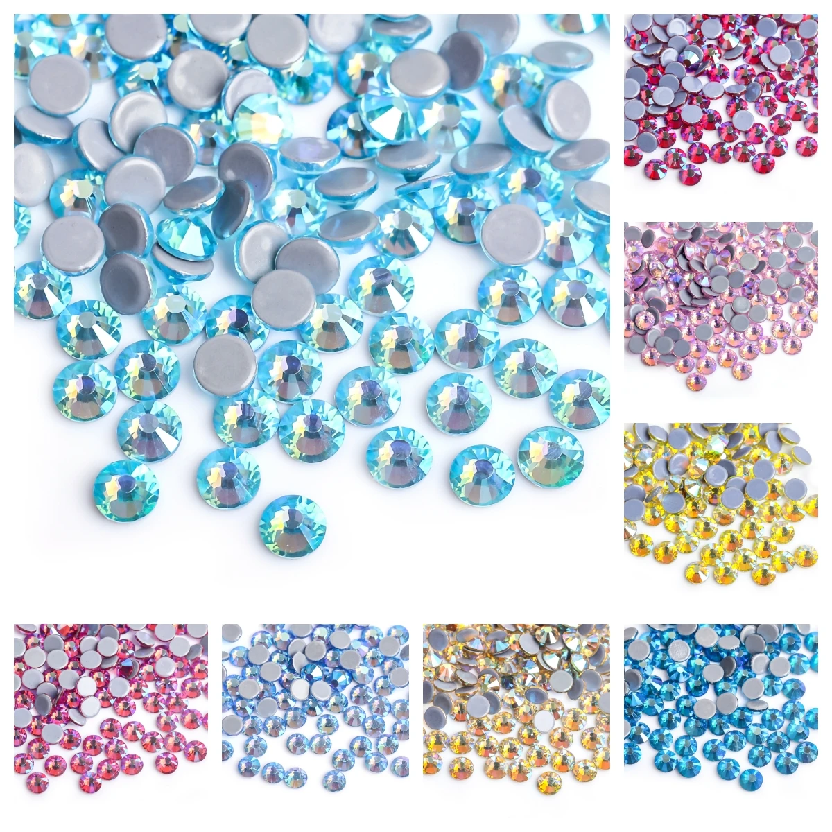 Ametista AB muslimah SS6 ~ SS30 strass Hotfix ferro su vetro Flatback Nail Art strass cristallo AB decorazioni fai da te