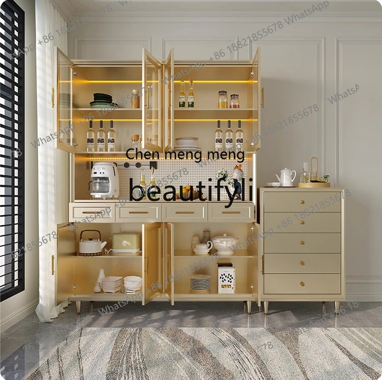 

Solid Wood Wall-Mounted Integrated Storage Cabinet Living Room Cupboard Home Storage Organizer Cabinet