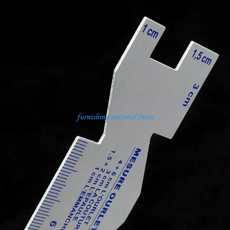 

Y5GD Clear Scale Aluminum Measuring Tool Thickness Gauge fit for Sewing & Quilting
