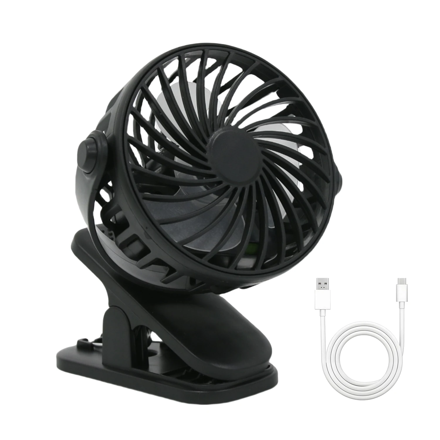 

Rechargeable Mini Clip Fan, 500mAh USB Portable Desk Fan for Office, Outdoor, Travel, Camping, Hands-Free Cooling with Built-in