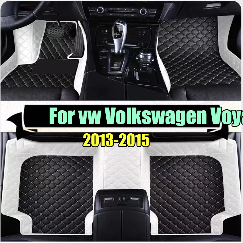 Custom Automotive Car Floor Mats For vw Volkswagen Voyage 2013 2014 2015 Auto Luxury Leather Men Women Car Mats Full Coverage