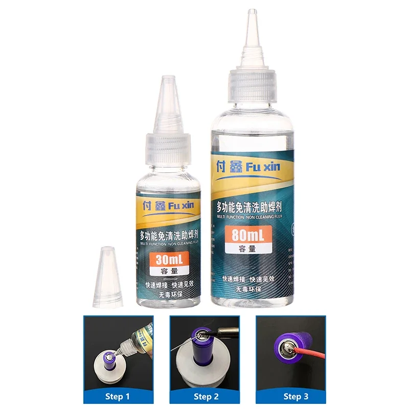PFULTR 30/80ml Forte Fluxo de Solda Fluxo de Aço Inoxidável Bateria Reparação Fluxo de Solda Líquido Fluxo de Solda Ferramentas de Reparação DIY