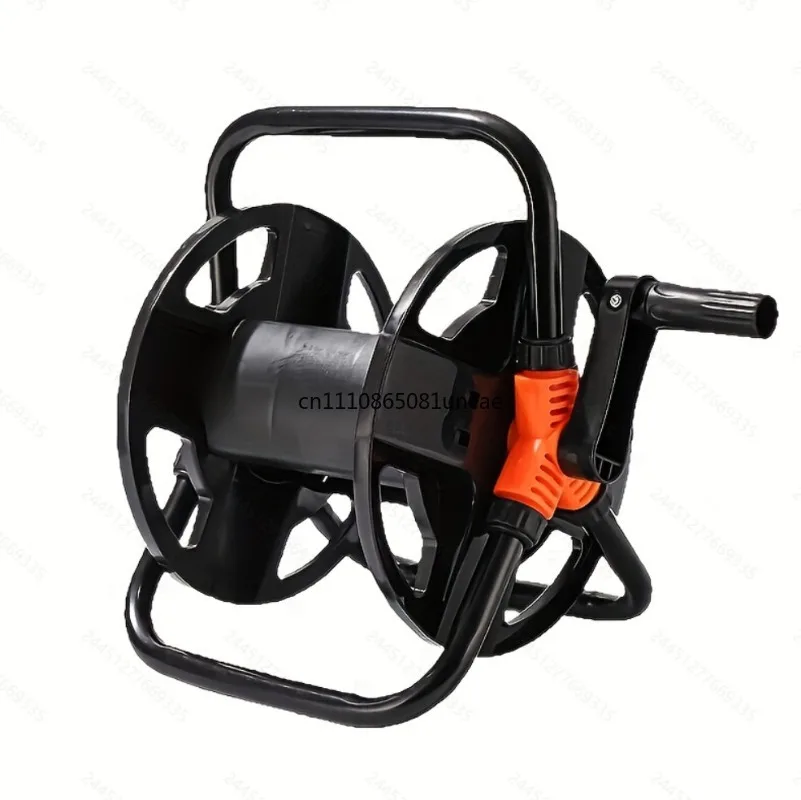 Deep Groove Water Pipe Storage Rack 20M Portable Hose Winder Reel Car Wash Garden Pipe Organizer Heavy Duty Outdoor Tool