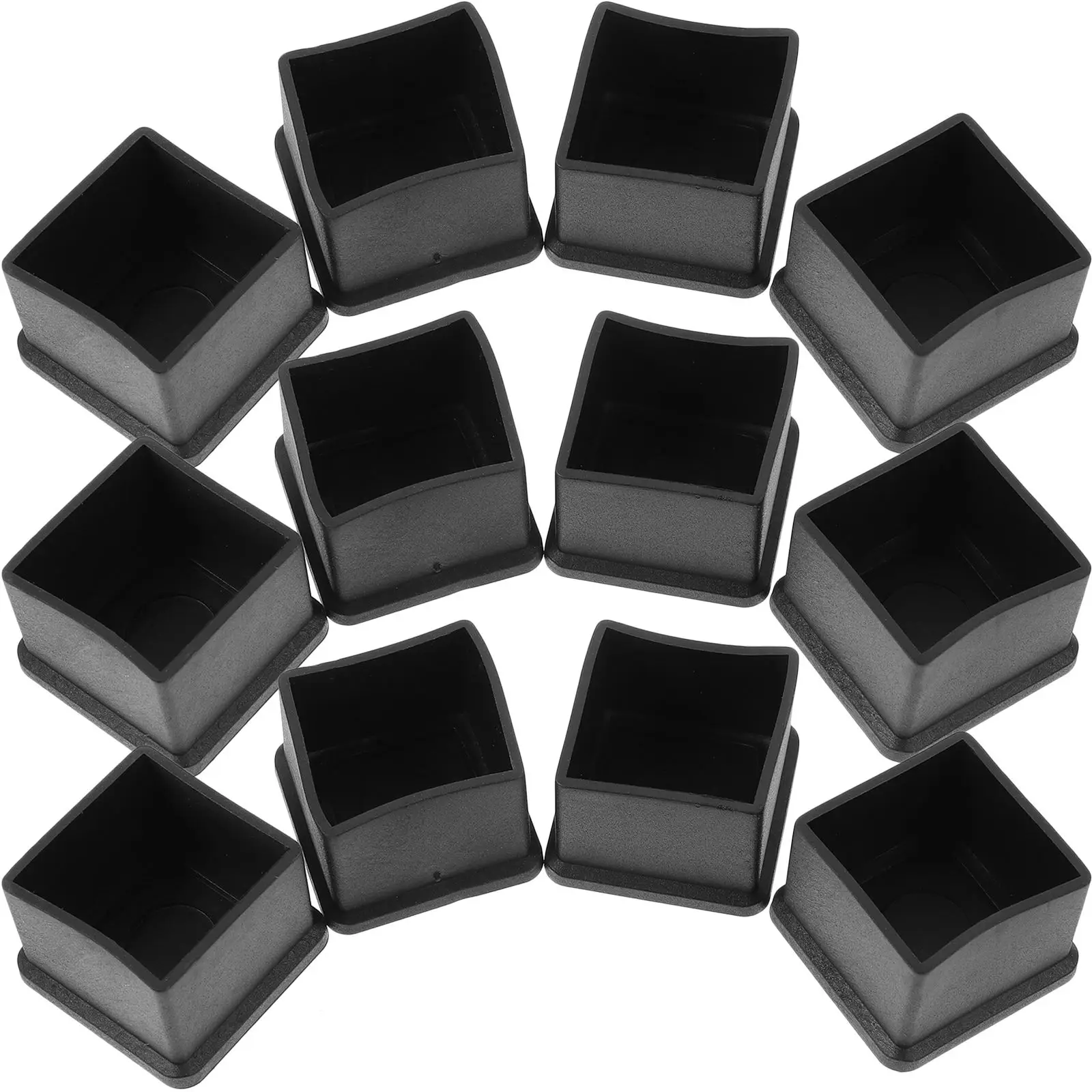 

12 Pcs Arm Floor Protector Square Rug Furniture Legs Pads Sliders Pp Chair Cover Socks Desk