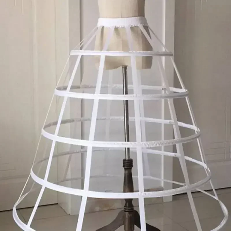 Distinctive Design Hollow Out Cage 5 Hoop Bustle Victorian Petticoat Skirt Wedding Cosplay