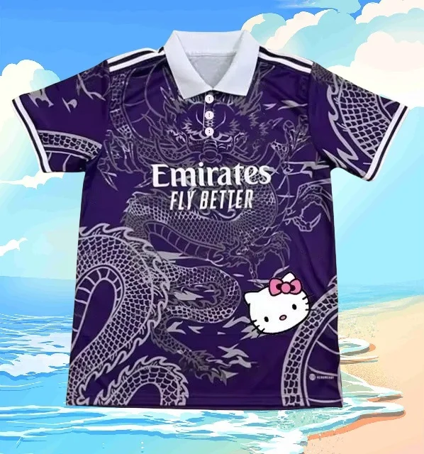 الصيف أزياء عارضة الطازجة قميص بولو سانريو مرحبا كيتي 3D شبكة تنفس التجفيف السريع الرياضة الرجال المرأة مريحة تي شيرت